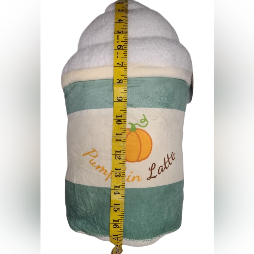 Holiday Pumpkin Spice Latte Decorative Plushie Pillow  NWT - Picture 2 of 2